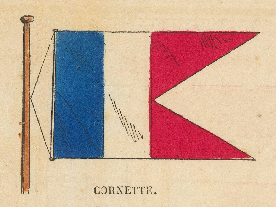 French cornette as printed on the plate