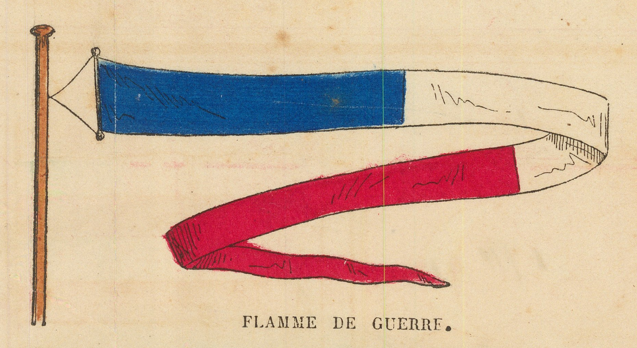 French war pennant as printed on the plate