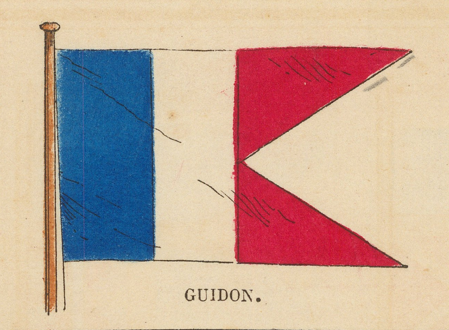 French guidon as printed on the plate