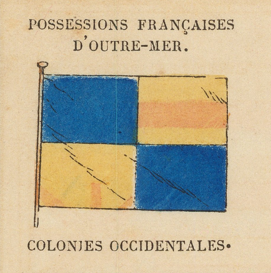 Flag labelled French overseas possessions, western colonies