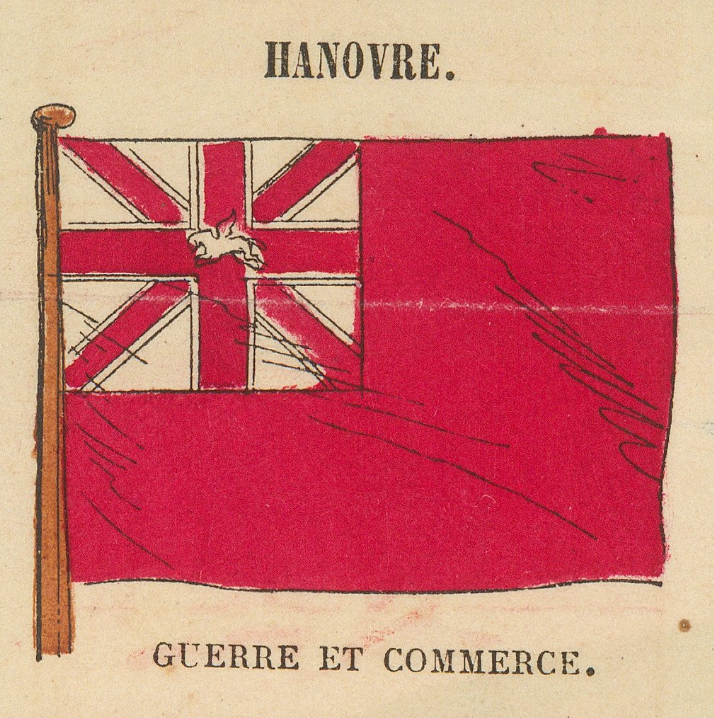 Hanoverian war and commerce flag as printed on the plate