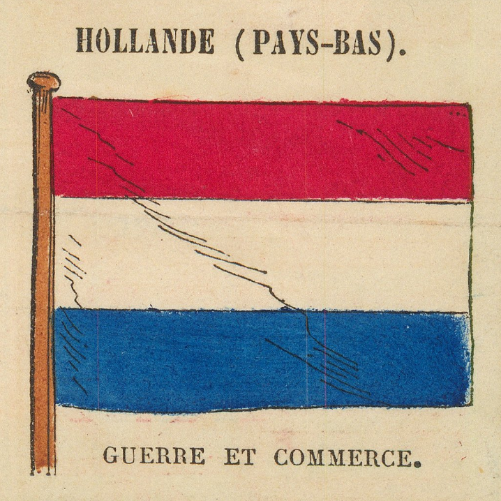 Dutch war and commerce flag as printed on the plate