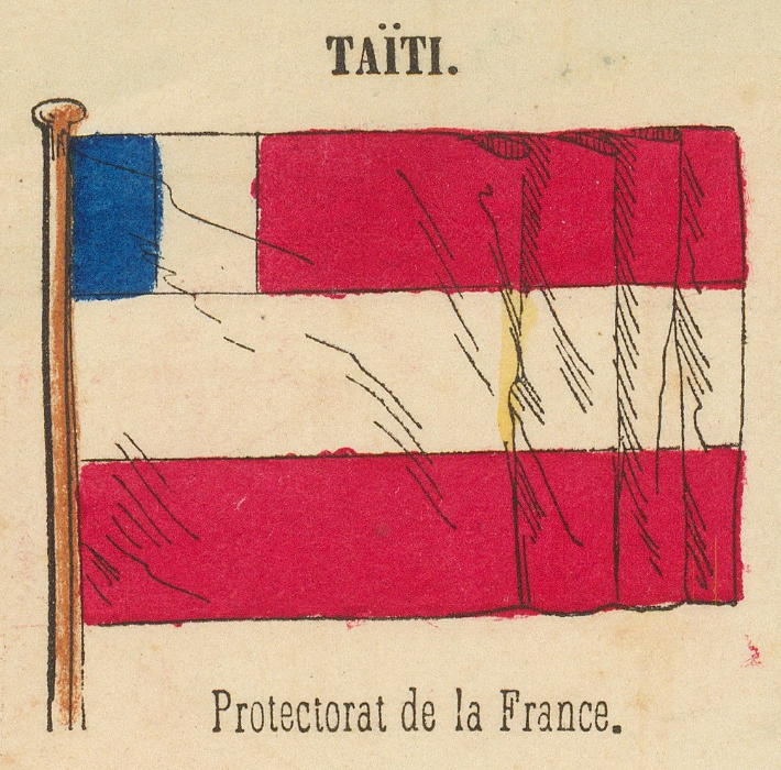 Tahiti flag as printed on the plate